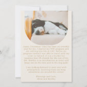 Single Person Cream Moderne Boog Foto Kerstmis Feestdagenkaart (Achterkant)