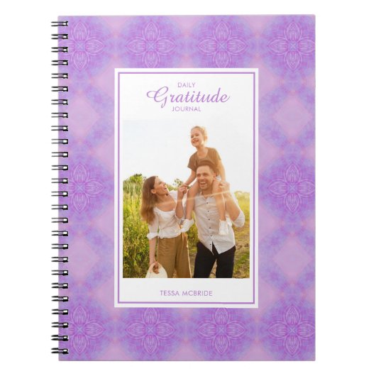 Single Photo Bohemian Daily Gratitude Journal Notitieboek (Voorkant)