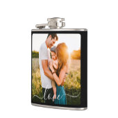 Single Photo Cursive Love Text Black Heupfles (Links)