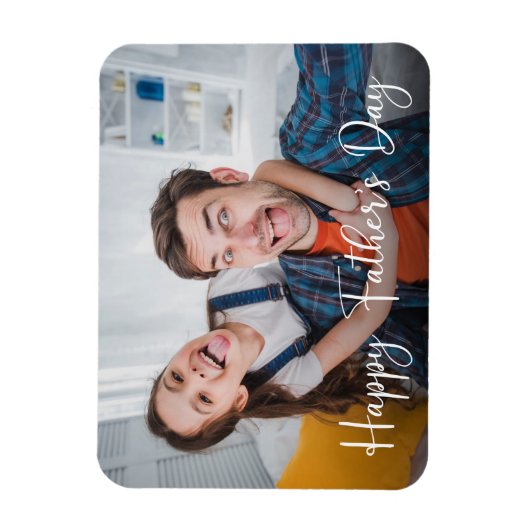 Single Photo Happy Vaderdag Magneet (Verticaal)