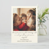 Single Photo Holiday Postcard Feestdagenkaart (Staand voorkant)