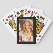 Single Photo-sjabloon op zwart Pokerkaarten (Achterkant)