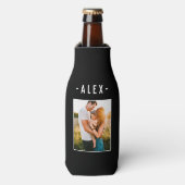 Single Photo Template Black Beer Flesjeskoeler (Fles Voorkant)
