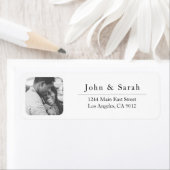 Single Photo Template Return Label-stickers Etiket (Insitu)