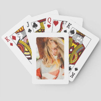 Single Photo Template Rond Lijst Pokerkaarten