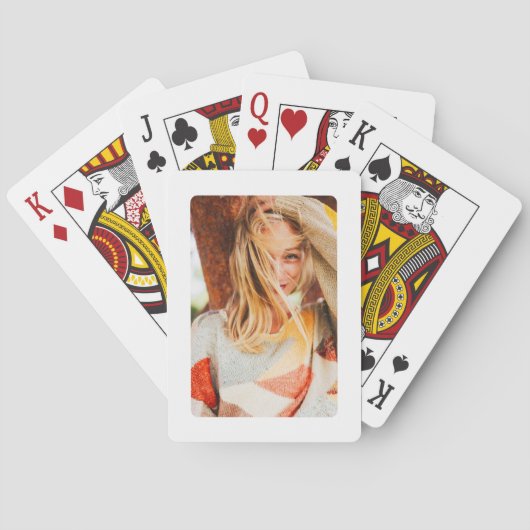 Single Photo Template Rond Lijst Pokerkaarten (Achterkant)