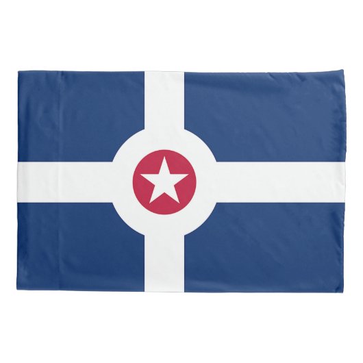 Single Pillowcase met vlag van Indianapolis Kussensloop (Achterkant)
