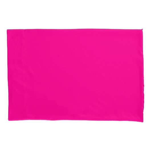 Single Pillowcase, standaardformaat, helder roze Kussensloop (Voorkant)