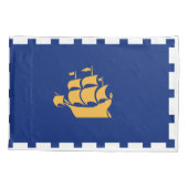 Single Pillowcase with flag of Quebec City Kussensloop (Achterkant)