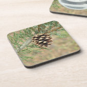 Single Pine Cone-Onderzetters Bier Onderzetter (Linkerzijde)