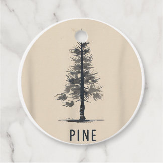 Single Pine Tree Outfit Bedankjes Labels
