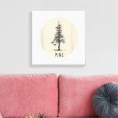 Single Pine Tree Outfit Canvas Afdruk (Insitu (Woonkamer))