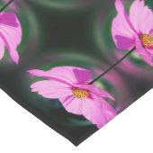 Single Pink Cosmos Flower Abstract Pattern Korte Tafelloper (Hoek)