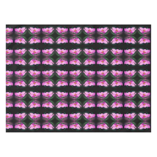 Single Pink Cosmos Flower Abstract Pattern Tafelkleed (Voorkant (Horizontaal))