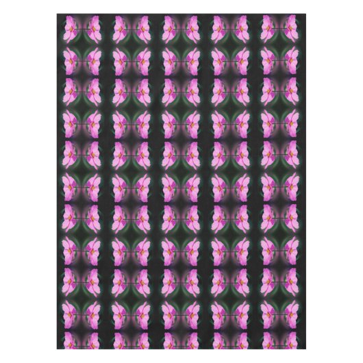 Single Pink Cosmos Flower Abstract Pattern Tafelkleed (Voorkant)