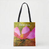 Single Pink Cosmos Flower Art, aangepast Tote Bag (Voorkant)