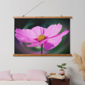 Single Pink Cosmos Flower Hangend Wandkleed (Slaapkamer)