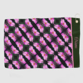 Single Pink Cosmos Flower Pattern - Aangepast Golfhanddoek (Horizontaal)