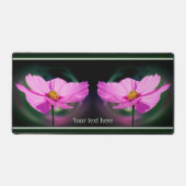 Single Pink Cosmos Wildflower Aangepast Bureaumat (Voorkant)