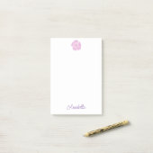Single Pink Lavatera Bloom Post-it® Notes (Op bureau)