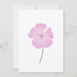 Single Pink Lavatera Kaart