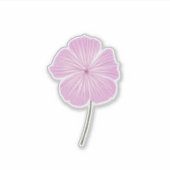 Single Pink Lavatera Sticker (Voorkant)