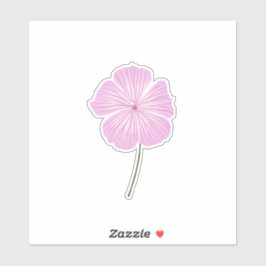 Single Pink Lavatera Sticker