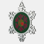 Single Plaid Snowflake Tin Sneeuwvlok Ornament (Rechts)