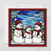 Single Poinsettias Faux-Glas in lood (Voorkant)