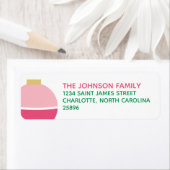 Single Preppy Ornament vakantie retour adres Etiket (Insitu)