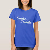 "Single Pringle" Vrouwen T-shirt Blauw (Voorkant)