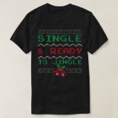 Single & Ready to Jingle Funny-kerstpajama Xm T-shirt (Design voorkant)