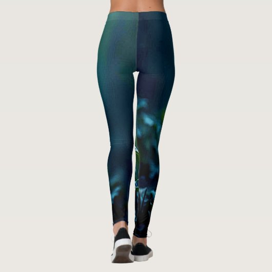 Single Red Bloom Focus Design Leggings (Achterkant)