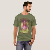 Single Red Columbine Flower Art T-shirt (Voorkant volledig)