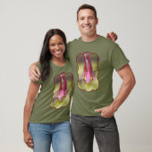 Single Red Columbine Flower Art T-shirt (Unisex)