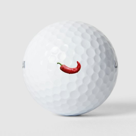 Single Red Hot Chili Pepper Golfballen (Voorkant)