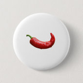 Single Red Hot Chili Pepper Ronde Button 5,7 Cm (Voorkant)