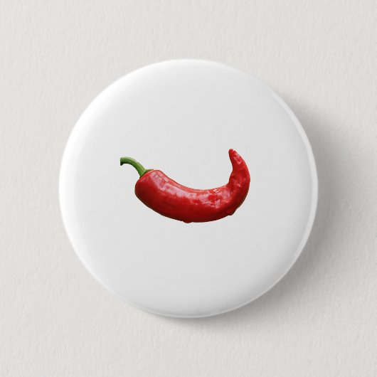 Single Red Hot Chili Pepper Ronde Button 5,7 Cm (Voorkant)