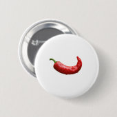 Single Red Hot Chili Pepper Ronde Button 5,7 Cm (Voorkant /achterkant)
