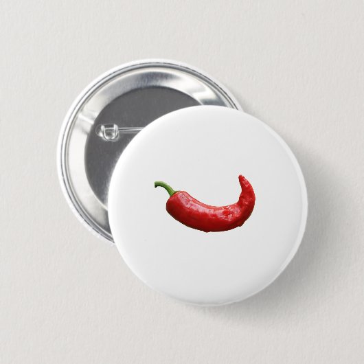 Single Red Hot Chili Pepper Ronde Button 5,7 Cm (Voorkant /achterkant)