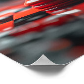 Single Red King Schaakstuk Poster (Hoek)