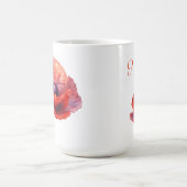 Single Red Poppy Flower Koffiemok (Center)