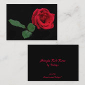 Single Red Rose ATC Visitekaartje (Voorkant / Achterkant)