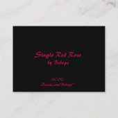 Single Red Rose ATC Visitekaartje (Achterkant)
