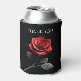Single Red Rose - Bedankt Blikjeskoeler