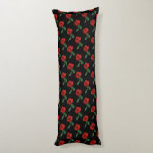 Single Red Rose Body Pillow Lichaamskussen (Achterkant (Verticaal))