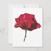 Single Red Rose Celebration of Life  Card Kaart (Achterkant)