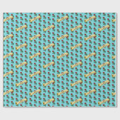 Single Red Rose Happy Valentine's Day 80s Retro Cadeaupapier (Vlak)