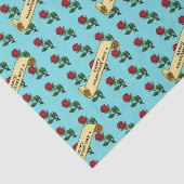 Single Red Rose Happy Valentine's Day 80s Retro Tissuepapier (Detail)