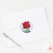 Single Red Rose Matching Stickers (Envelop)